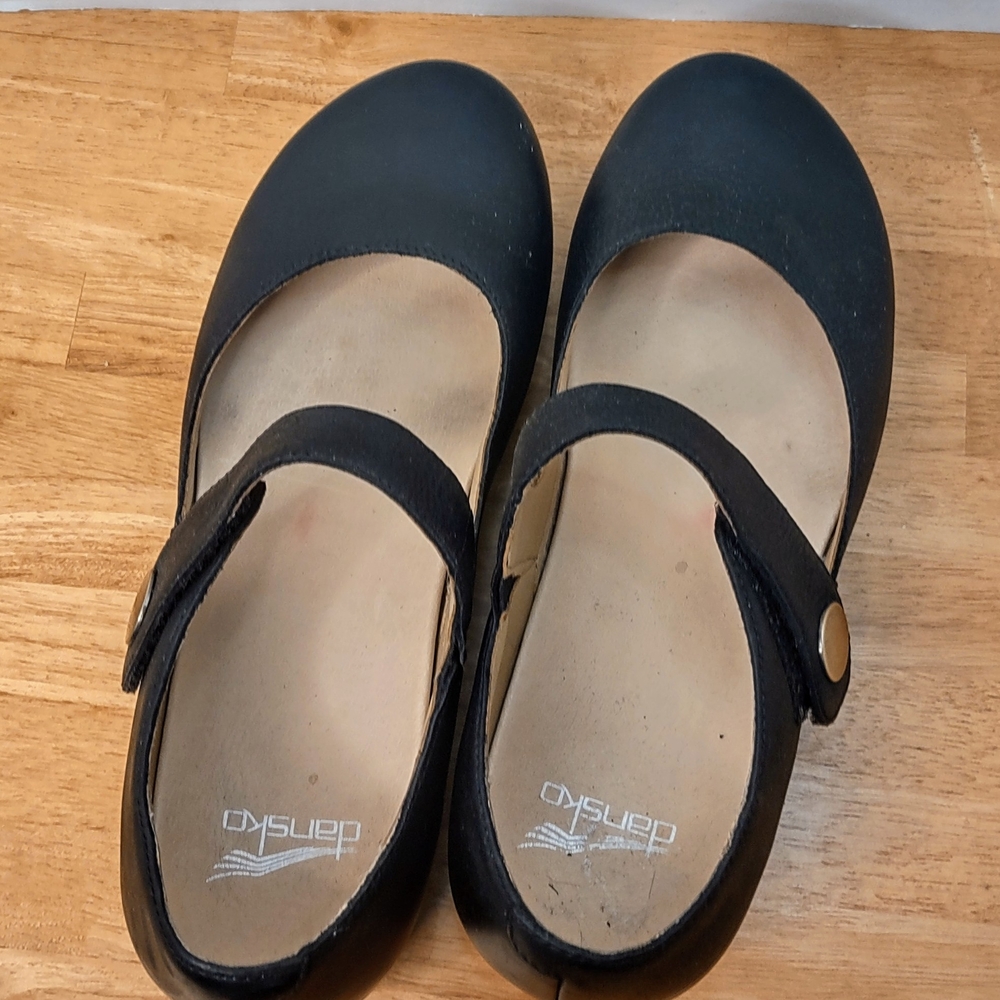 Dansko Black Mary Jane Flats - Picture 3 of 7